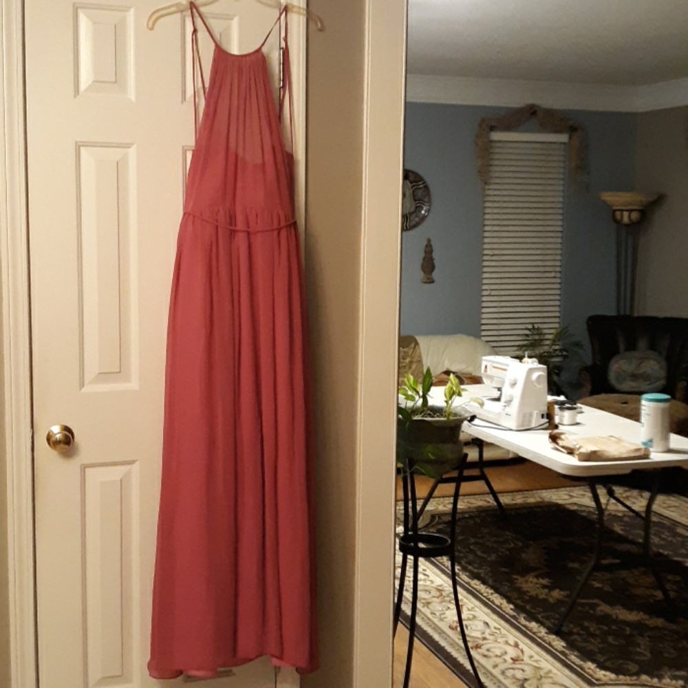 Pink evening gown
